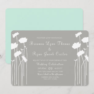 Modern Wildflower Wedding Invitation