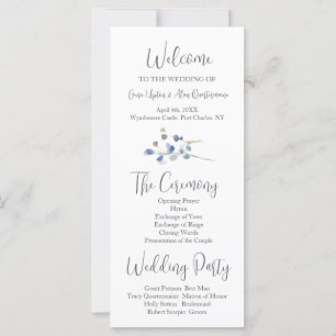 Modern Wildflower Wedding Program