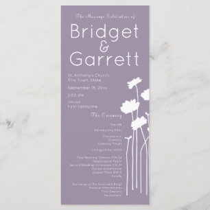 Modern Wildflower Wedding Program Programme