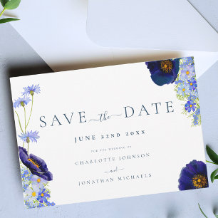 Modern Wildflower Wedding Save The Date