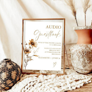 Modern wildflowerGold Grazing table Sign