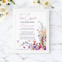 Modern wildflowers 1st birthday time capsule