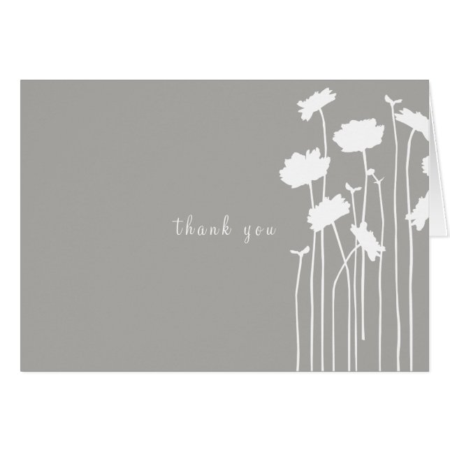 Modern Wildflowers Minimalist Thank You (Front Horizontal)