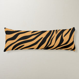 Modern Wildlife Bengal Tiger Animal Print Pattern Body Cushion