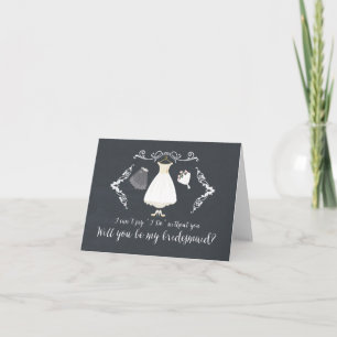 Modern Will You Be My Bridesmaid Invitation