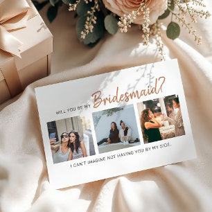 Modern Will You Be My Bridesmaid?   Photo Collage