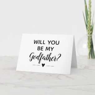Modern Will You Be My Godfather Proposal Card