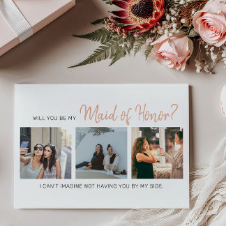 Modern Will You Be My Maid of Honor? Proposal