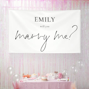 Modern Will You Marry Me Surprise Proposal Sign