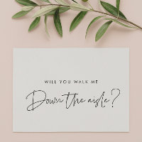 Modern Will you walk me down the aisle proposal