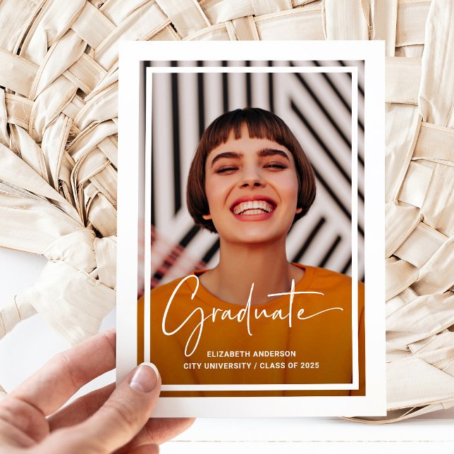 Modern Window | Photo and Frame Graduation Announcement (Creator Uploaded)