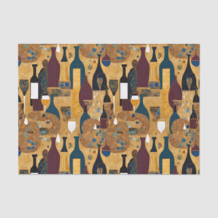 Modern Wine Pattern  Tissue Paper