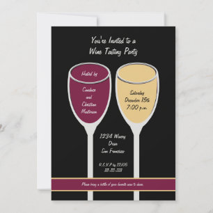 Modern Wine Tasting Party Invitation