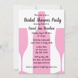Modern winery vineyard bridal shower party invitation