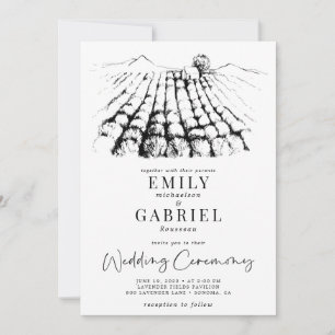 Modern Winery Wedding Invitation