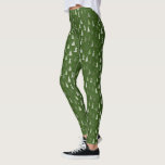 Modern Winter Christmas Forest Trees Green Leggings<br><div class="desc">Share the spirit of the Christmas holiday season with these leggings featuring a pattern of modern, abstract Christmas and forest trees in two-tone colours of sage and olive green against an editable green background colour you can change to create your own custom look. ASSISTANCE: For help with design modification or...</div>