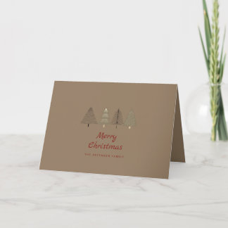 Modern Winter Christmas Tree | Stars Christmas Holiday Card