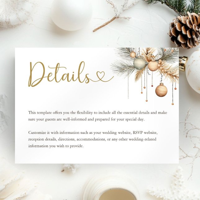 Modern Winter Christmas Wedding Enclosure Card (Creator Uploaded)