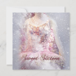 Modern Winter Dance Sweet Sixteen Invitation