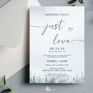 Modern Winter Forest Wedding Invitation