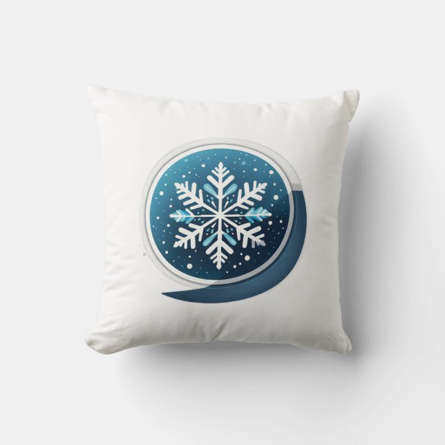 Modern Winter Frost Cushion (Front)