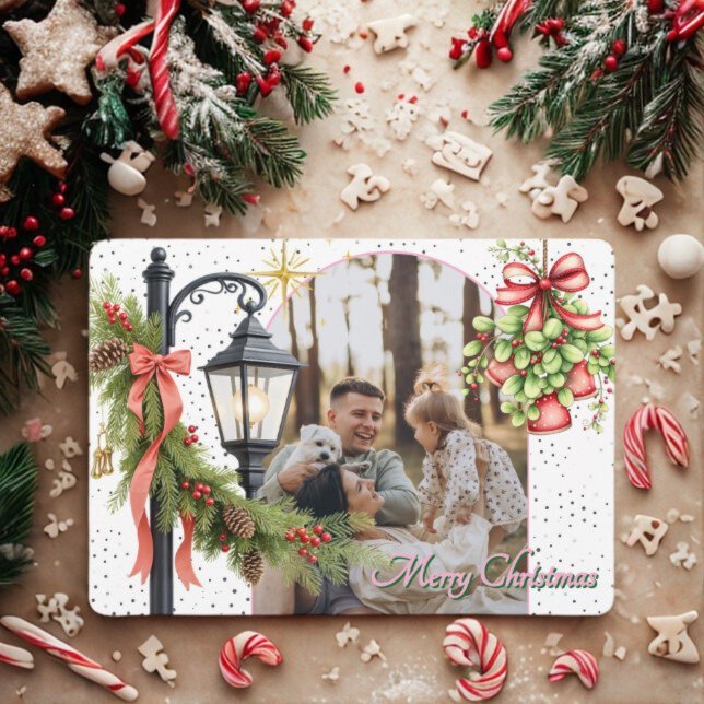 Modern Winter Greenery Christmas Holiday Card (Creator Uploaded)