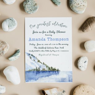 Modern Winter Landscape Our Greatest Adventure Invitation