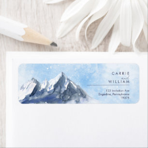 Modern Winter Mountain Pattern Wedding
