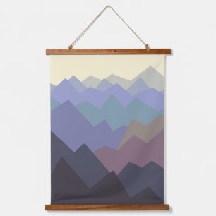 Modern Winter Mountains Hanging Tapestry
