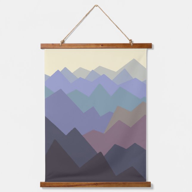 Modern Winter Mountains  Hanging Tapestry (Front)