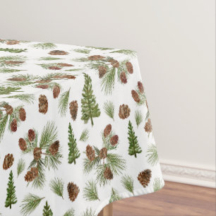 Modern Winter Pine Theme Tablecloth