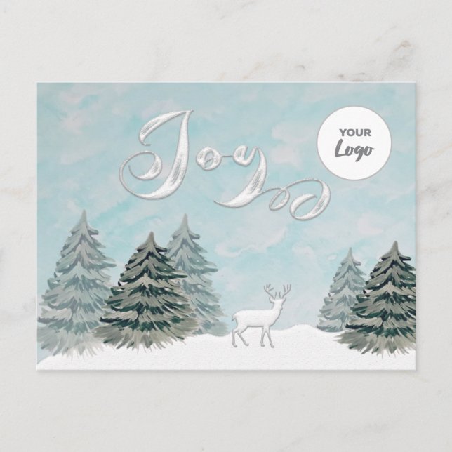 Modern Winter scene Joy corporate logo Holiday (Front)