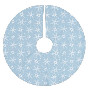 Modern Winter Snowflake All-Over Print Tree Skirt