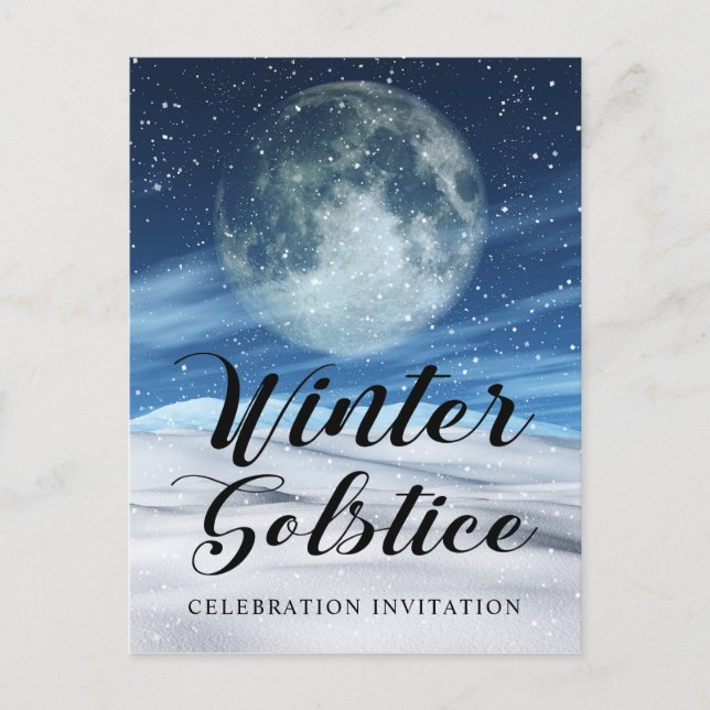 Modern  Winter Solstice Celebration Postcard (Front)