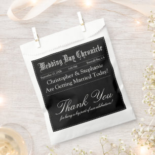 Modern Winter Spring Summer Fall Classic Script Favour Bags