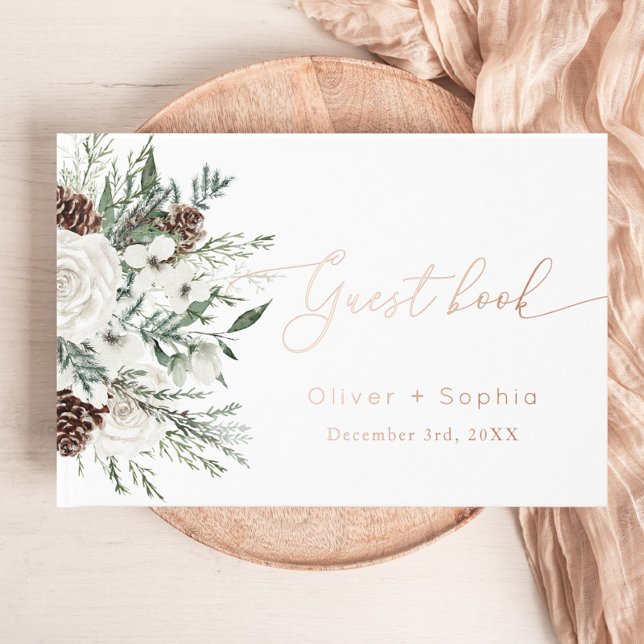 Modern winter wedding guest book (Creator Uploaded)