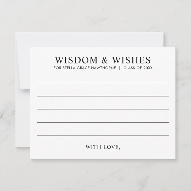 Modern Wisdom Advice for Graduate Card (Front)