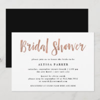 Modern Wish | Faux Rose Gold Bridal Shower