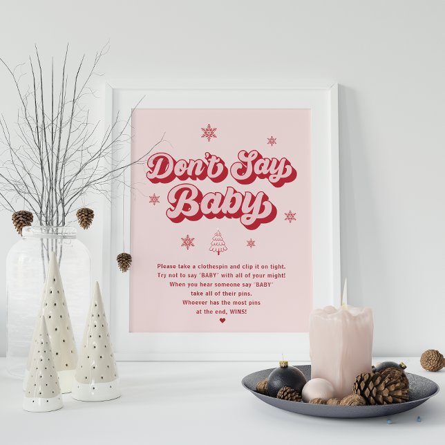 Modern Wishes for Baby Christmas Baby Shower Game Poster (Creator Uploaded)