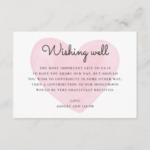 Modern wishing well. Pink heart. Wedding inserts