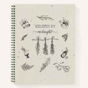 Modern Witch Kitchen Herbs Spell Recipe Notebook