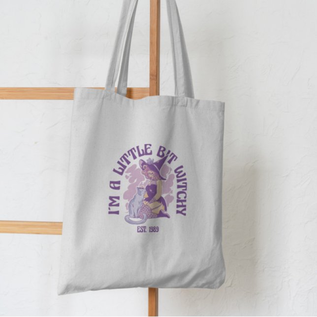 Modern Witch With Cat Tote Bag (Creator Uploaded)