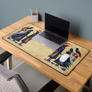 Modern Witches - an abstract artwork 1 - Fan Fun Desk Mat