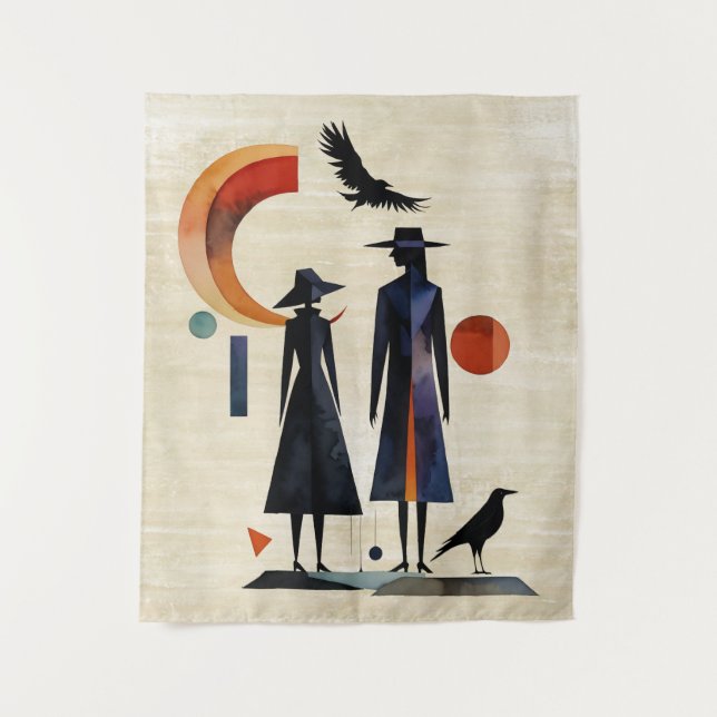 Modern Witches - an abstract artwork 2 - Fan Fun Tapestry (Front)