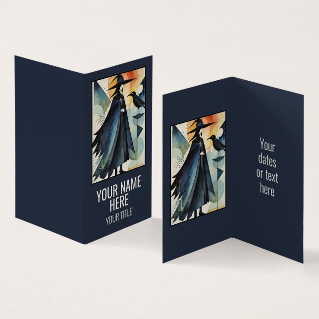 Modern Witches - an abstract artwork 3 - Fan Fun Business Card (Inside and Outside)