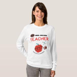 Modern With personalized name for teacher T-Shirt