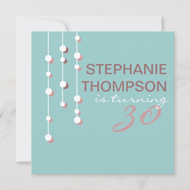 Modern Woman Birthday Party Invitation (Front)