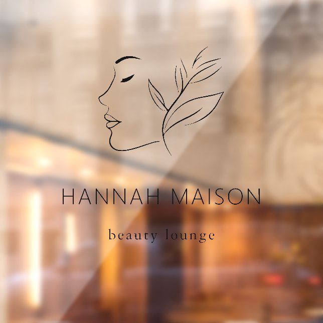 Modern, Woman Logo, Business Name Branding  Window Cling (Sheet 2)