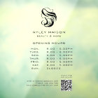 Modern, Woman Logo, Opening Hours & QR Code