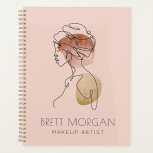 Modern Woman Makeup Artist Blush Pink Business  Planner